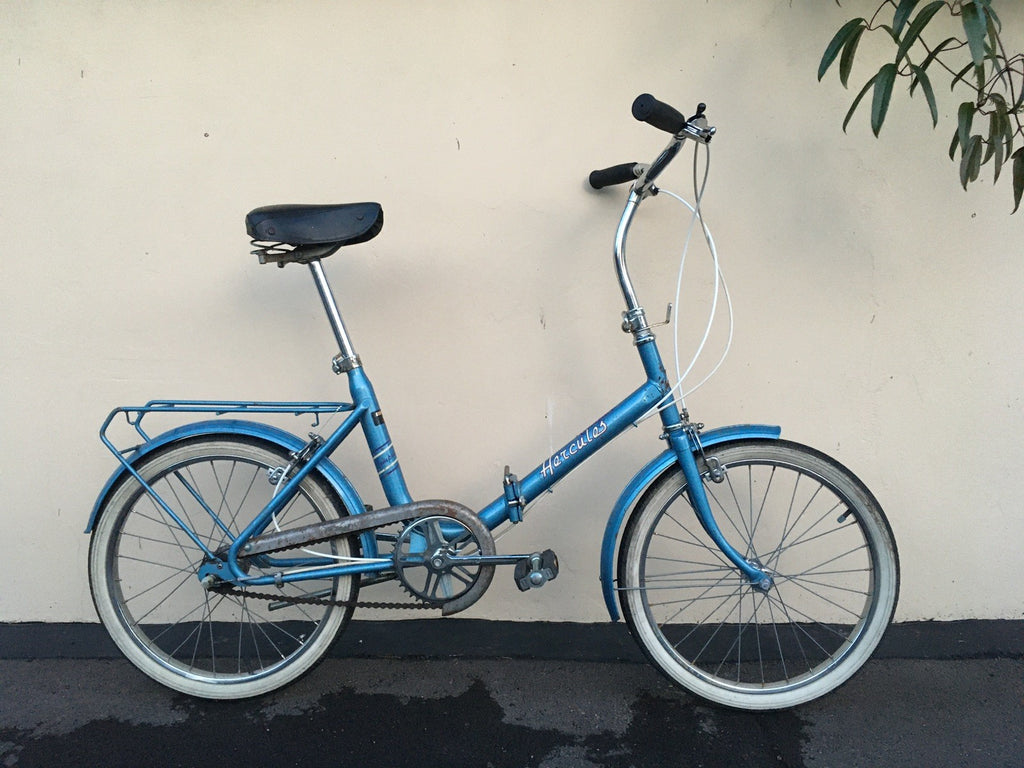 Vintage Hercules Compact folding bike Stowaway Shopper fold up Raleigh Retro LDN