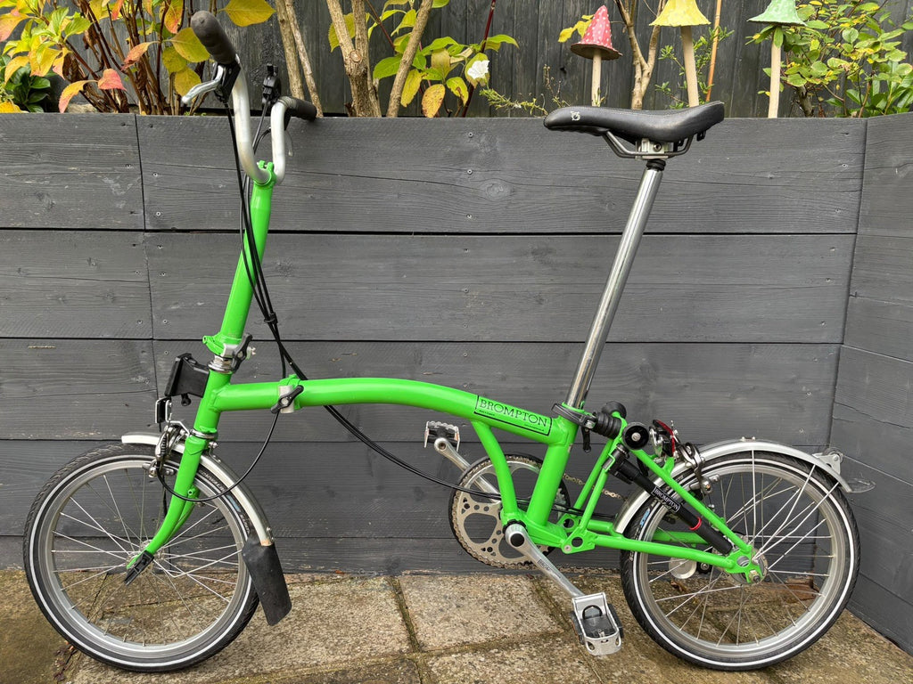 Brompton M3L C Line equivalent Folding Bicycle in Apple Green - Hardly Used