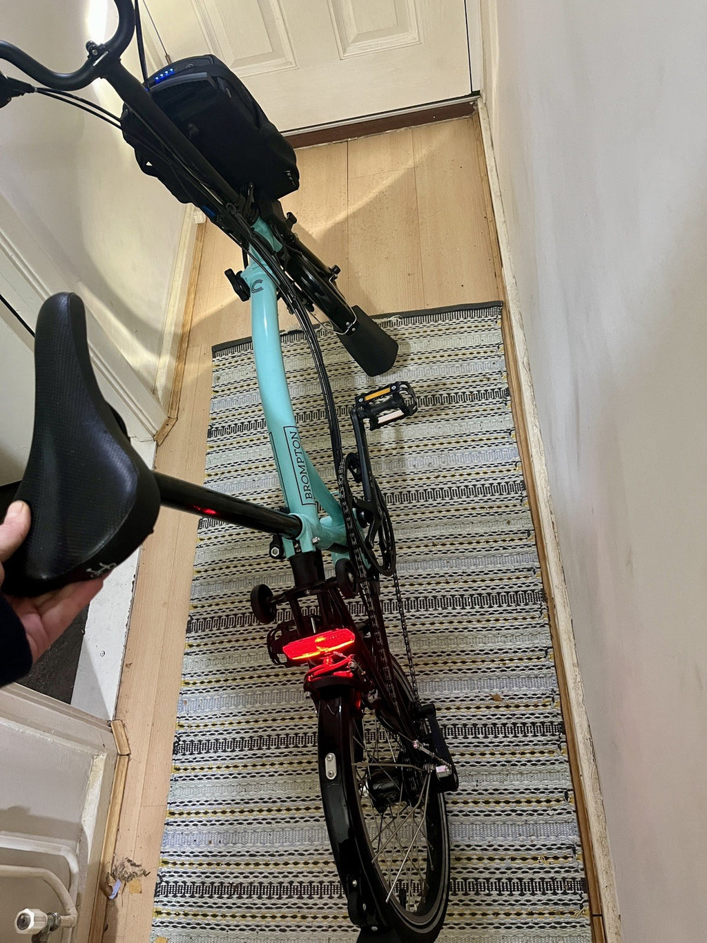 Brompton Bike 6 Speed elctr, Turkish Green, Hardly Used