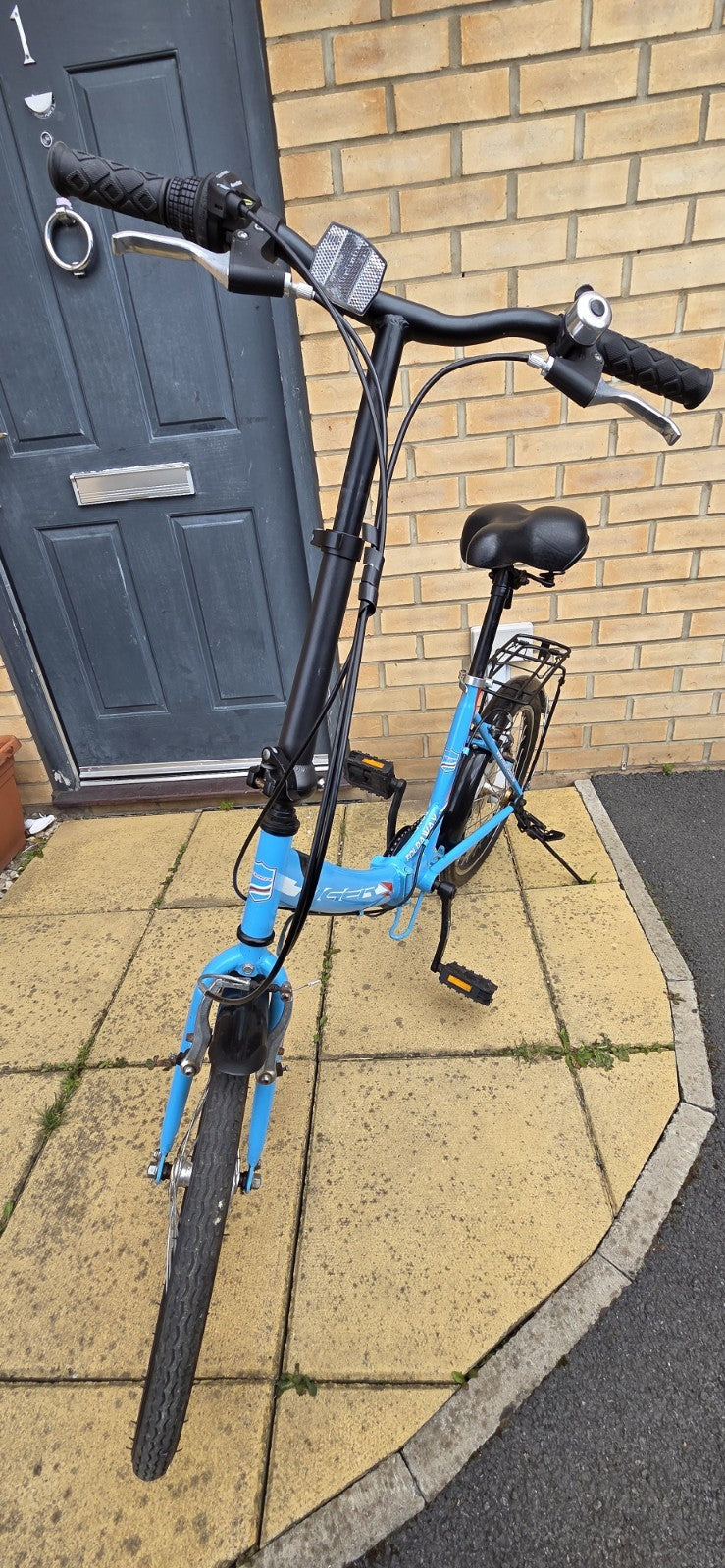 Tiger Foldaway 20" Wheel Folding Bike - 6-Speed Shimano - Blue - Great Condition
