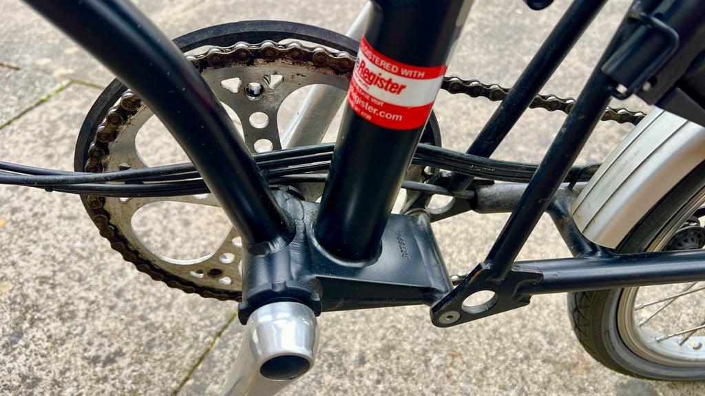 Brompton P6R Black Folding Bike 6 Speed Shimano Hub Dynamo +Genuine Brompton Bag