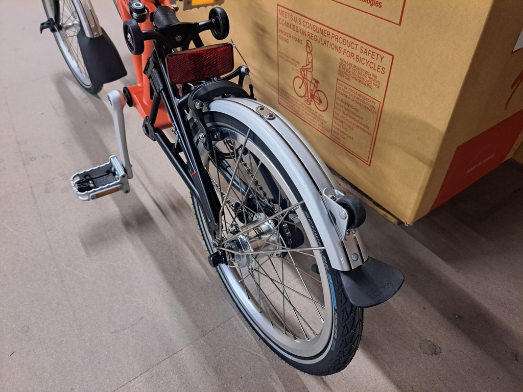 Brompton C-Line Explore Low bar Folding Bike Fire Coral