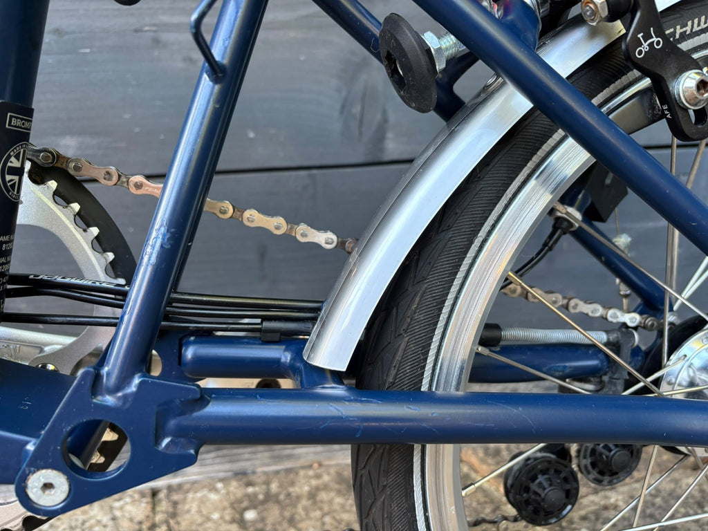 2021 Brompton M6L C Line Folding Bicycle 6 Speed Tempest Blue - Hardly Used