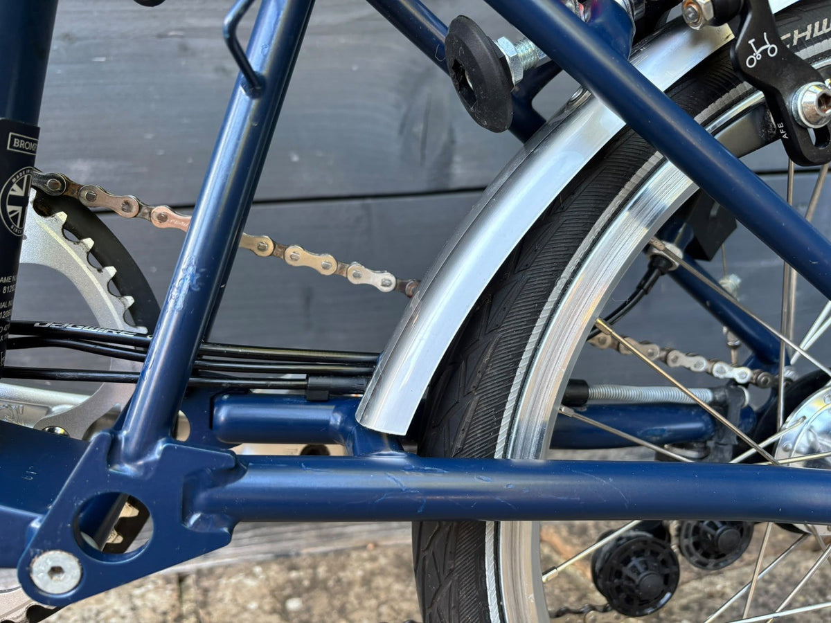 2021 Brompton M6L C Line Folding Bicycle 6 Speed Tempest Blue - Hardly Used