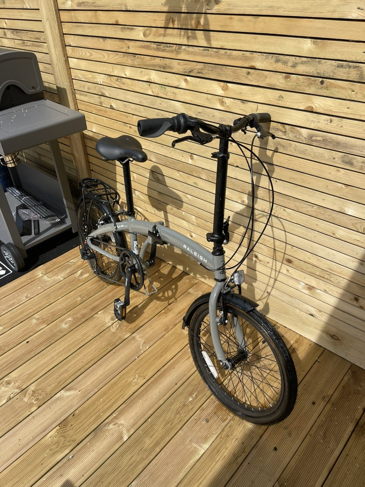Raleigh Evo Two Folding Bike - Grey – Excellent Condition - White decal
