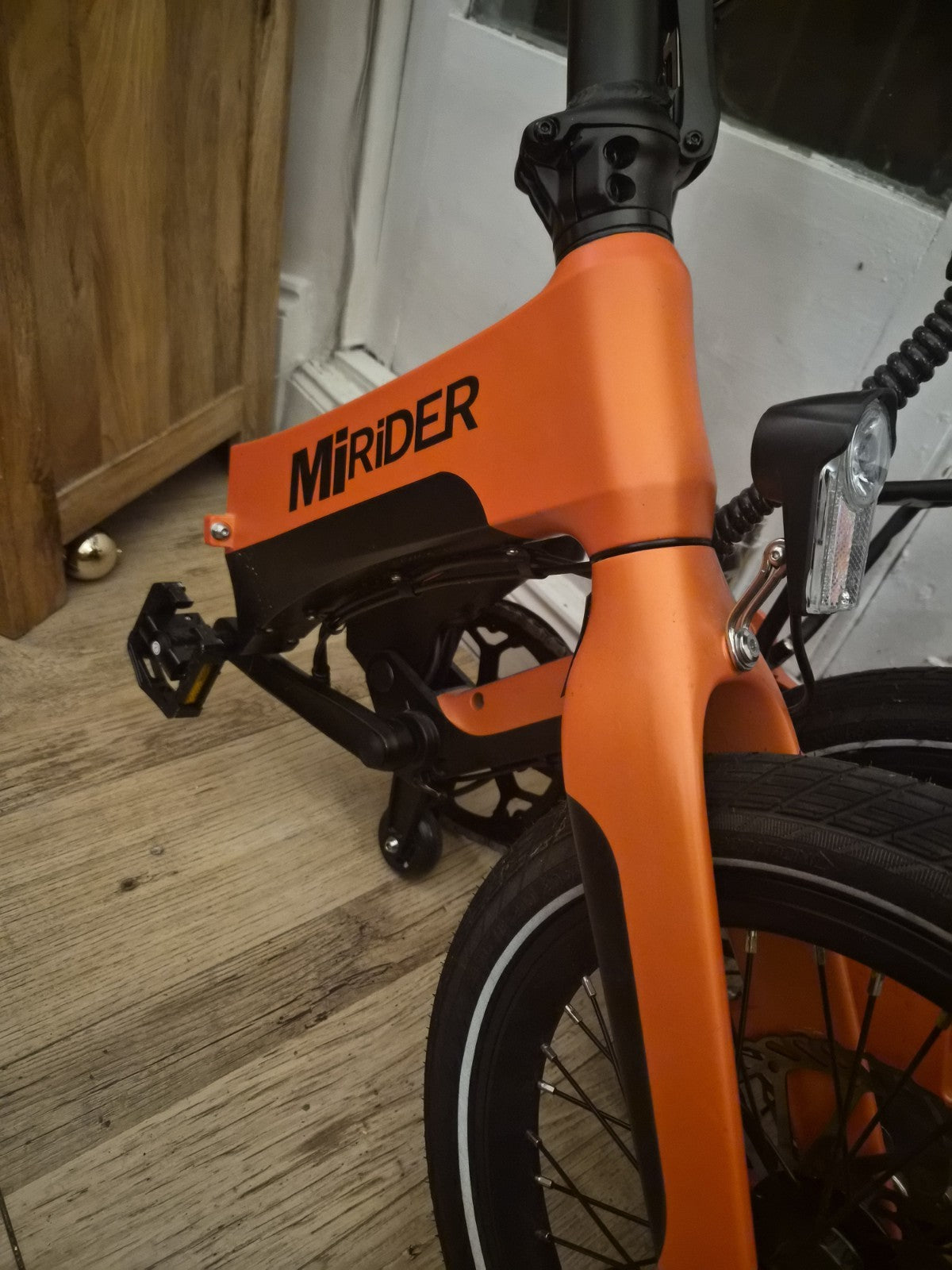 MiRIDER One 16 Folding Bike Orange (Excellent Condition + Extras)