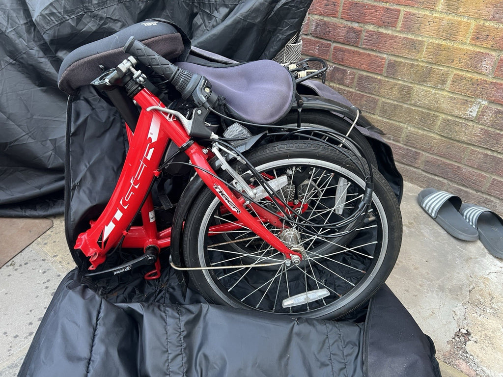 Tiger Foldable Bike Folding Bicycle With Cover Red