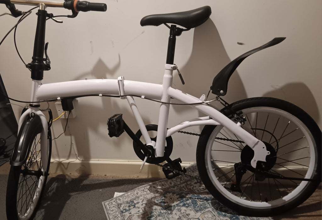 White Folding Bicycle 20 inch Wheel Compact Adult Foldable City Commuter BikeNEW