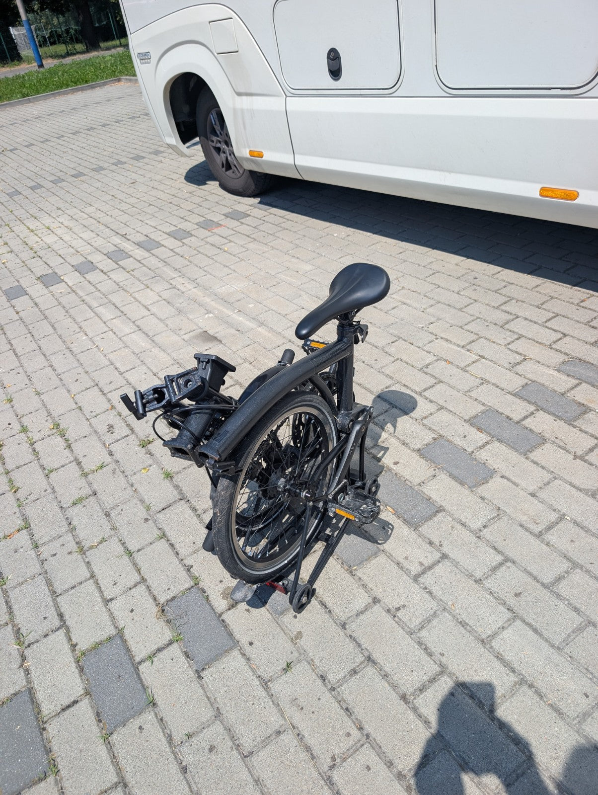 Brompton P Line 4 Speed 2023 Mid Handlebar Folding Bike - Midnight Black