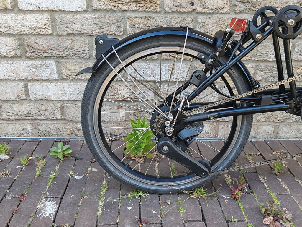 2024 Brompton P Line 12 Speed Midnight Black H Bar Low Mileage