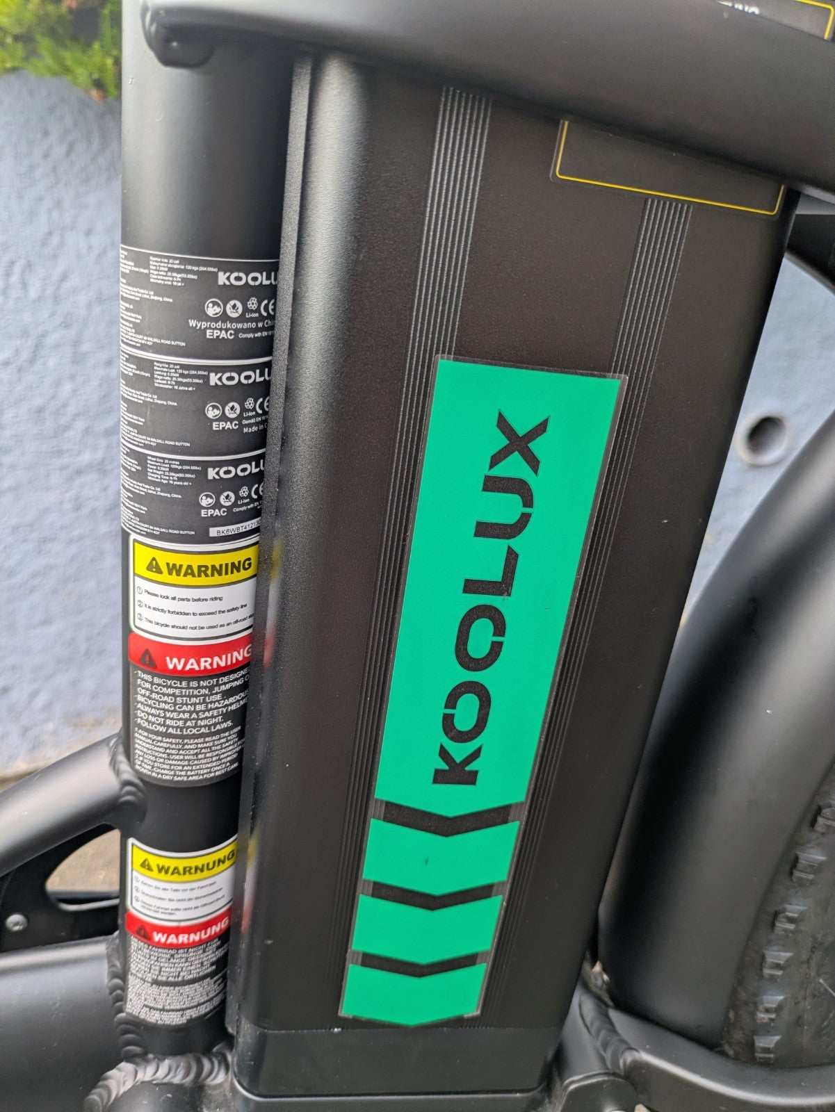 KOOLUX BK6 Foldable Bike, Throttle and rear seat, 250w Road Legal