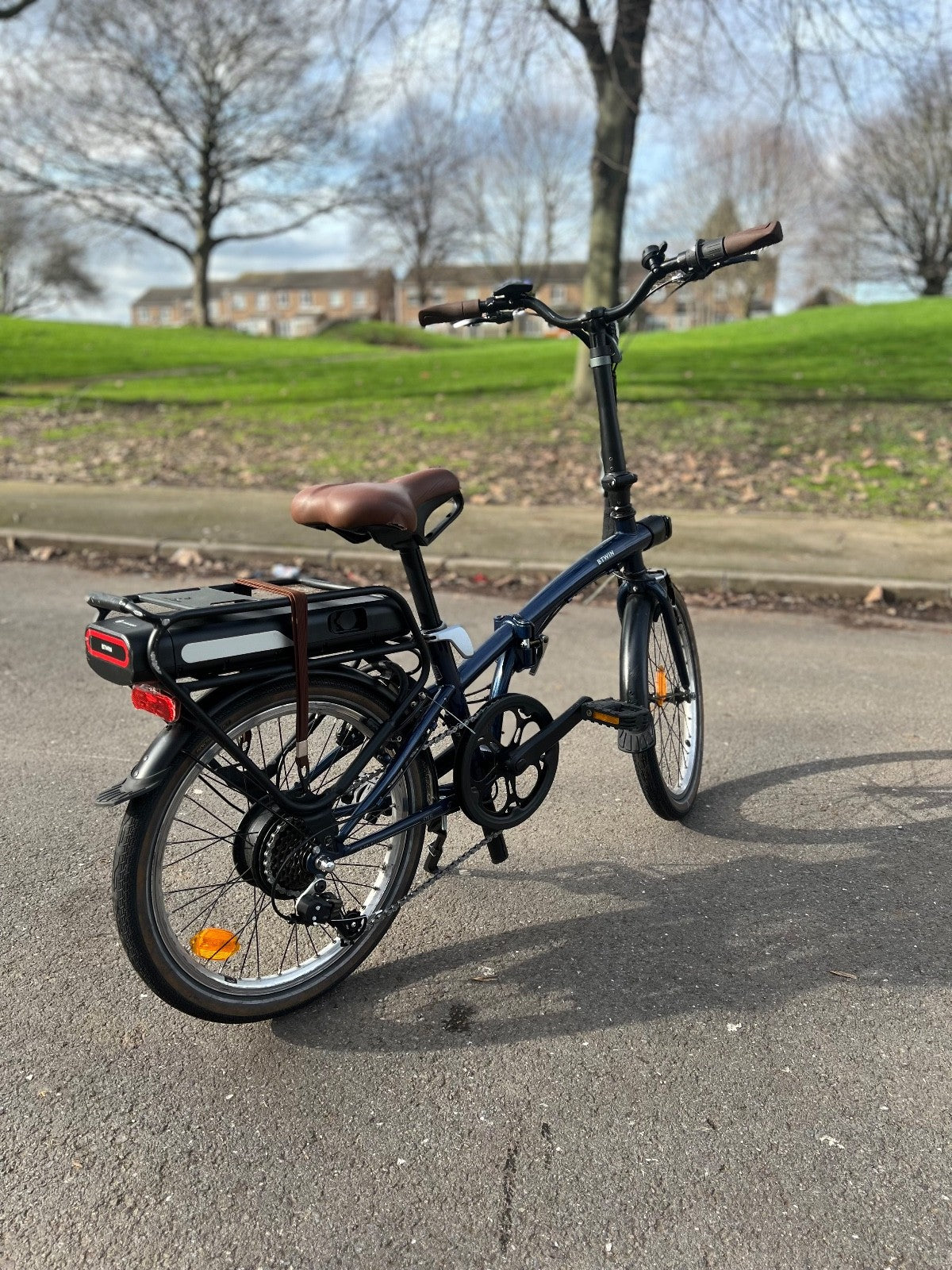 BTWIN Folding Elec Bike E-Fold 500 - Blue