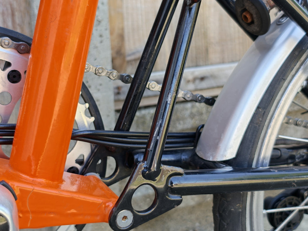 Restored Classic Brompton M3L (2004) Rare Factory Orange & Black -Fully Serviced