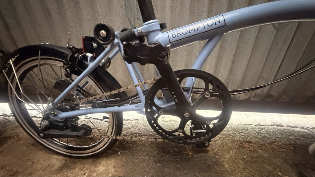 Brompton Bike M6L C-LineExplore Mid Handlebar2022 Folding Bike - Cloud Blue