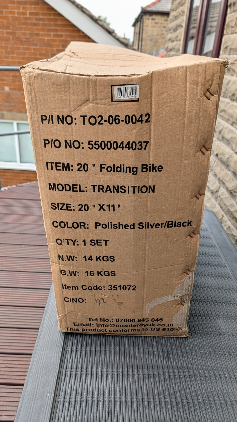 Apollo Transition folding bike, unused boxed, ideal caravan/canal boat/camping