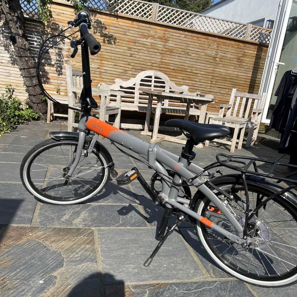 Tern Link D8 Folding Bike Bicycle grey/orange