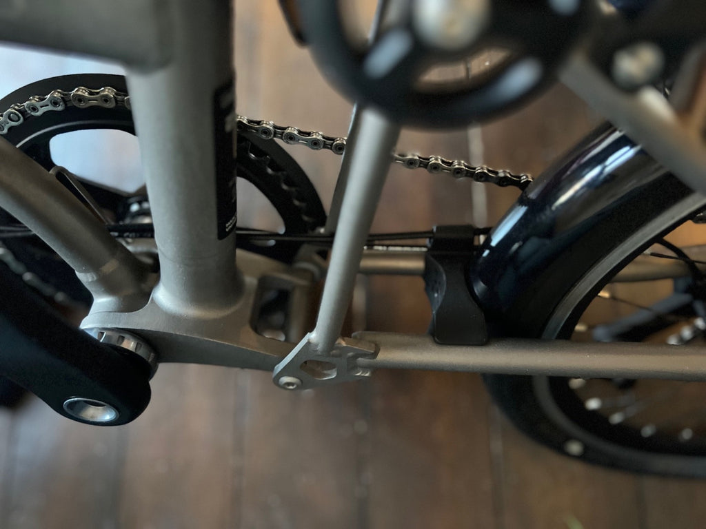 Brompton T-Line 4-Speed Titanium Folding Bike Medium rise
