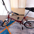 Technix Retro Folding Bike Red/White/Crome. Mudguards. Kickstand. Reflectors