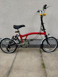 Brompton Folding Bike - Red. 3 speed. Barely used