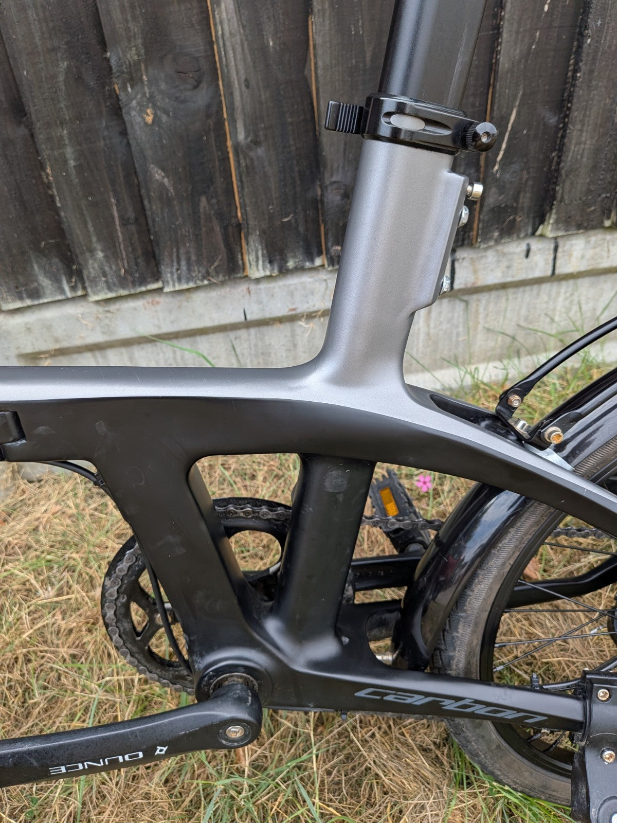 FURO Systems CARBON FRAME Folding Bike 20in 9-Speed Hydraulic Disc Brakes Rack
