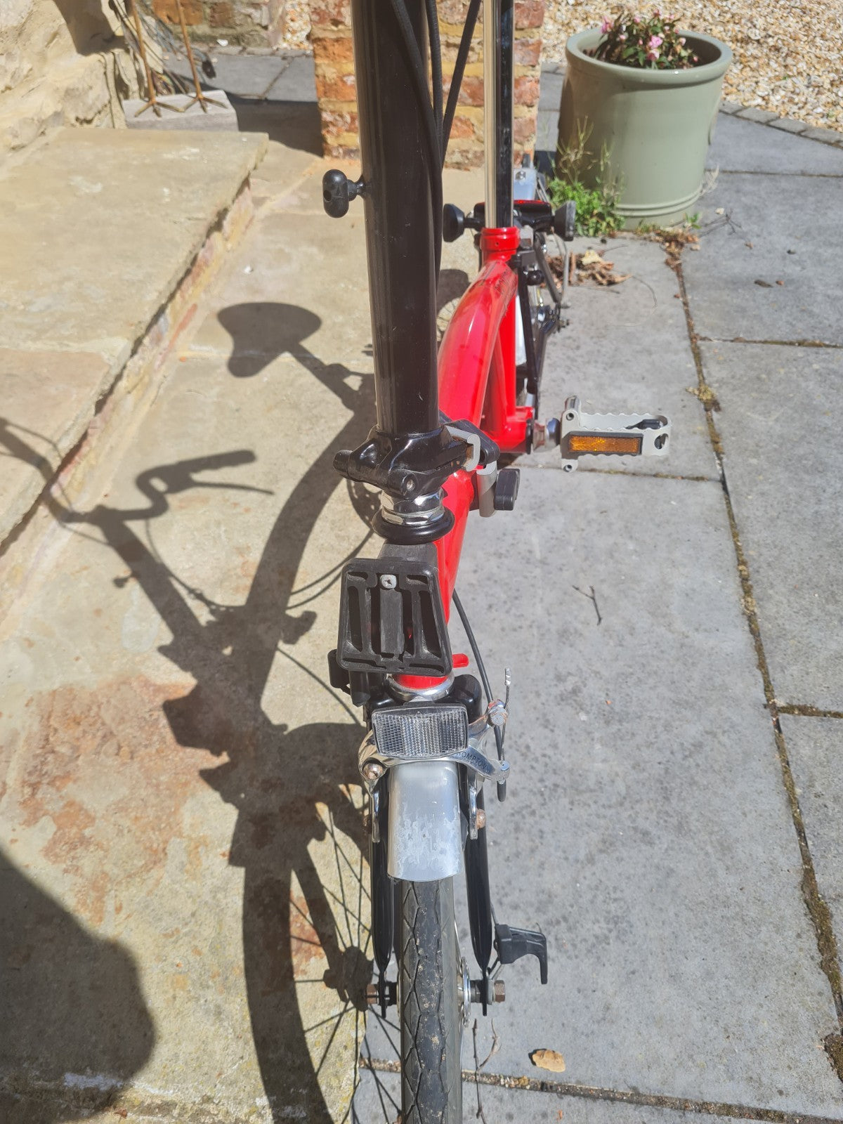 Brompton M3L Folding Bike Red and black
