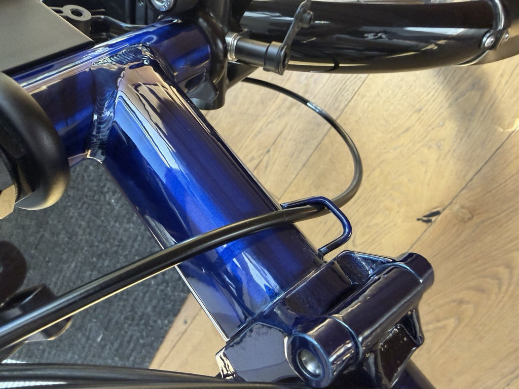 Brompton P Line Roller Frame In Bolt Blue 4 Speed