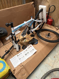 lincy 22in Folding Bike Blue/White/Black Alloy Mech Disc Brakes Mudguards