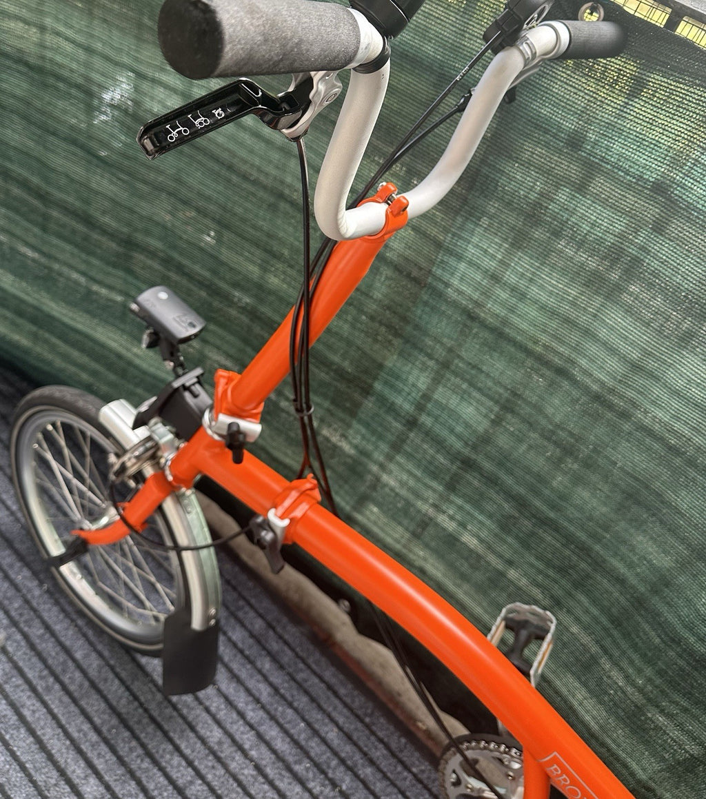Brompton Folding Bike 3 Speed Orange With Extras