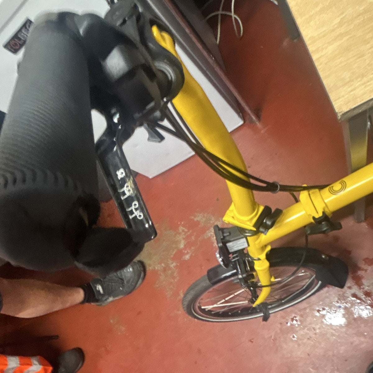 Brompton Folding Bike 16in Wheels M Frame Yellow Side Pull Caliper Brakes
