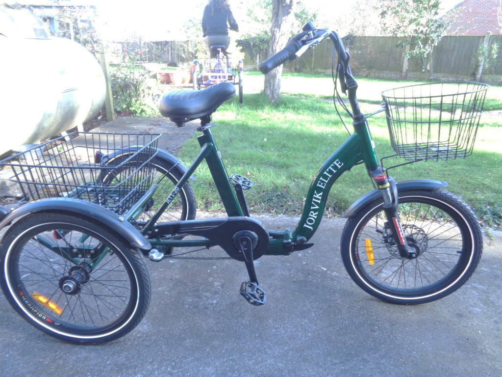 Jorvik  24" Folding Tricycle In Perfect Condition In  Green With Basket