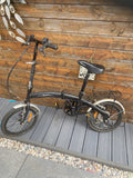 Wayscal 20in Folding Bike Black/Silver Mudguards Rear Rack Bell Flat Bar