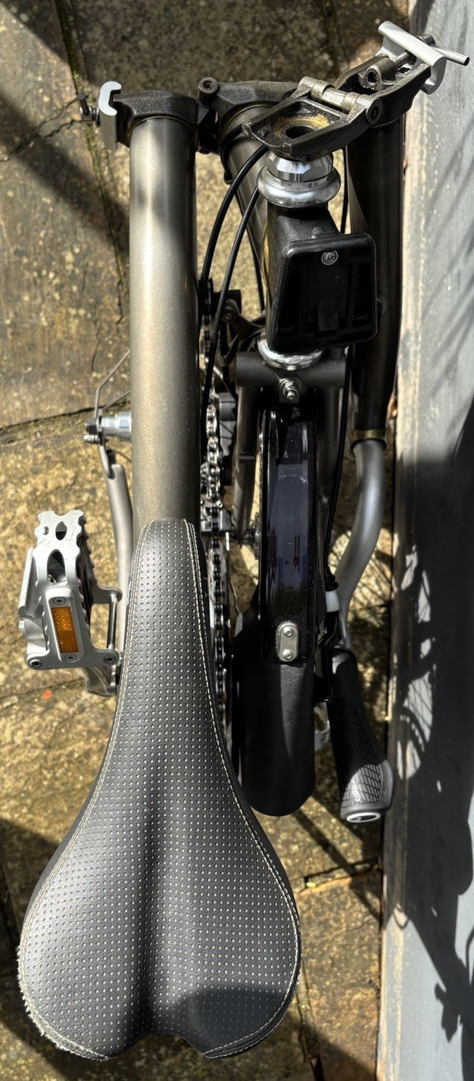 Brompton M2L-X Superlight Raw Titanium Ti / P Line Folding Bicycle - Hardly Used