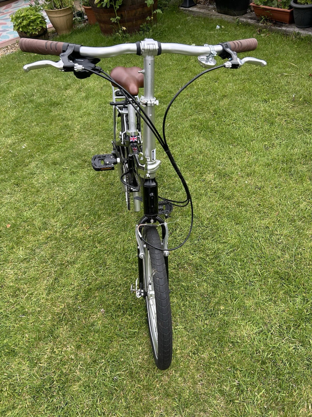 Bickerton Argent 1808 Folding Bike 20in Black w/ Rear Rack, Mudguards, Stand