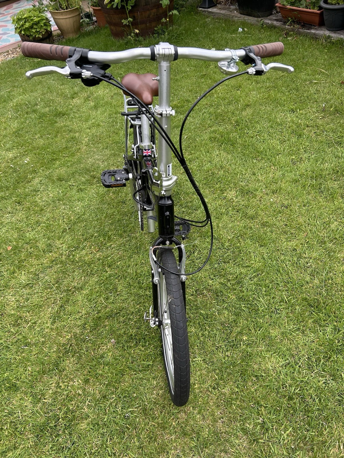 Bickerton Argent 1808 Folding Bike 20in Black w/ Rear Rack, Mudguards, Stand