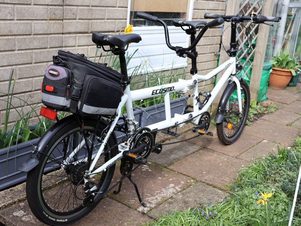 Ecosmo 20 inch wheel folding tandem bike white