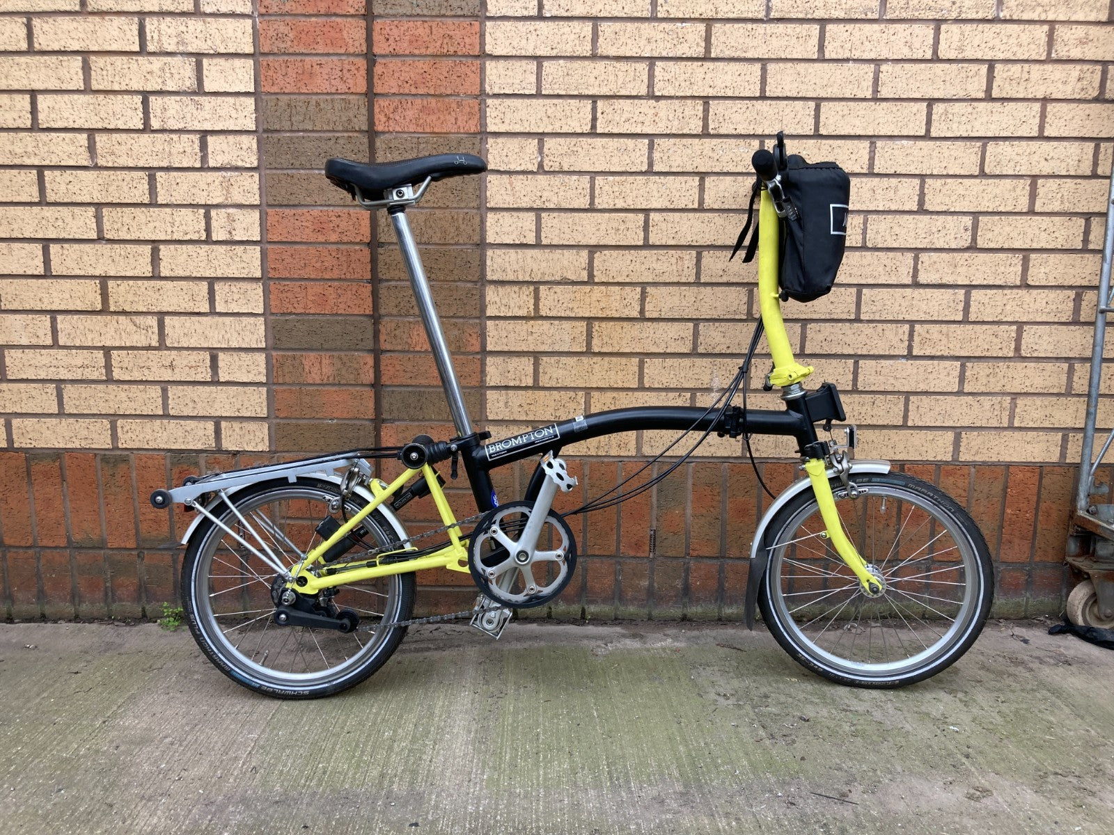 Brompton C Line 6 Speed Folding Bike Low Handlebar S6R - Black/Yellow