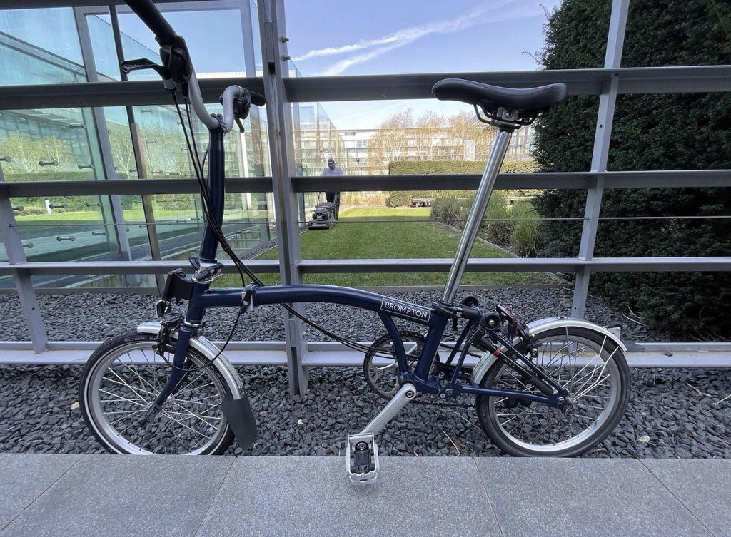 Brompton C Line M6L (6 Speed)  folding bicycle -Cobalt  Blue