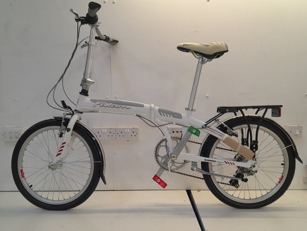 Falcon Go-to Unisex 20" Wheel 7-Speed Compact Alloy Folding Bike - White A