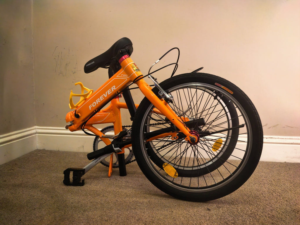 Forever adult folding bike orange great condition