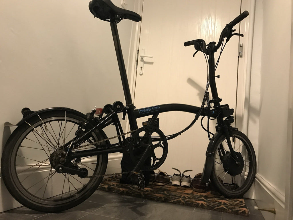 Brompton Folding Bike Brompton 16in S Frame Black Mudguards Rear Reflector