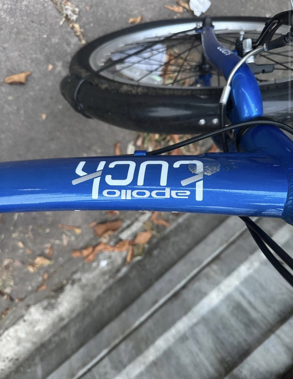 Apollo Tuck Folding Bike Blue 20" Wheel 6 Speed Folding Bicycle Commuter Adult