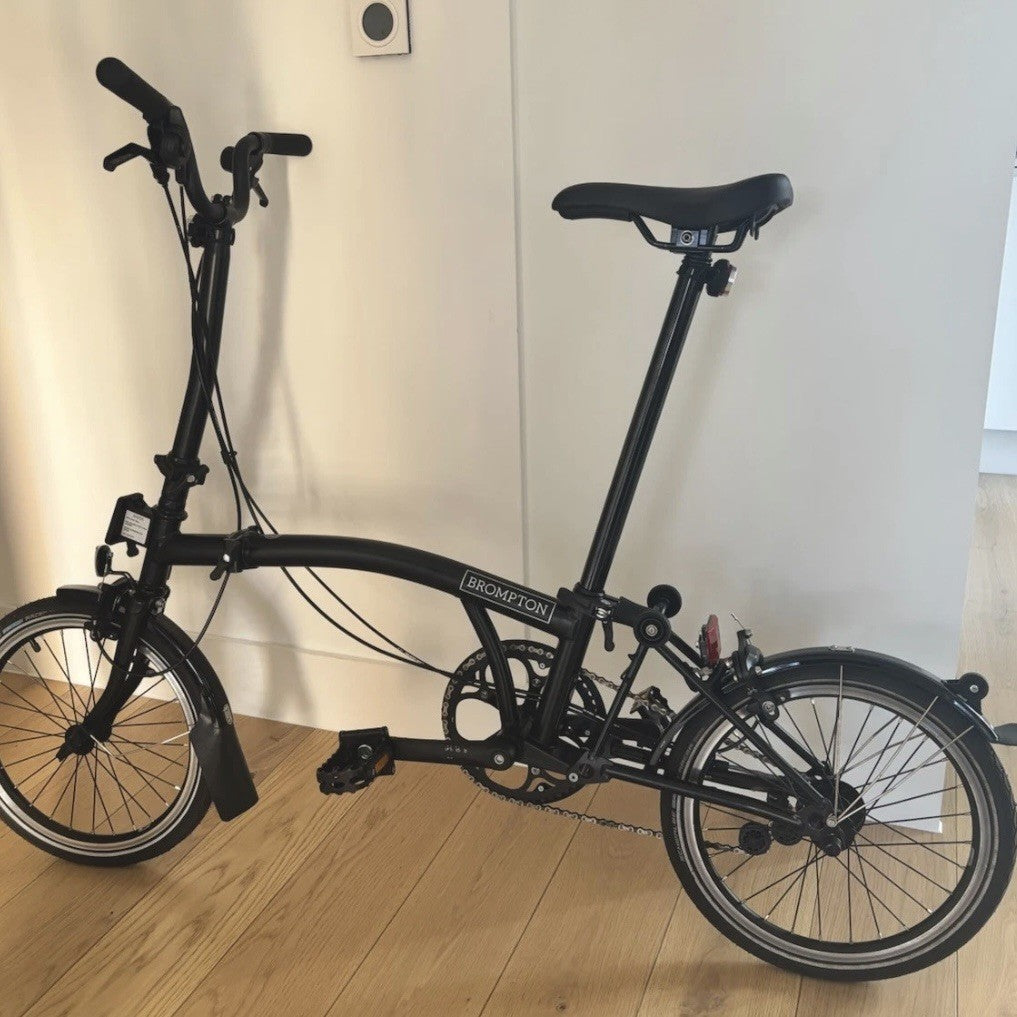 Brompton C Line 2- Speed Black Folding High Handlebar Bike 2023 Great Conditon