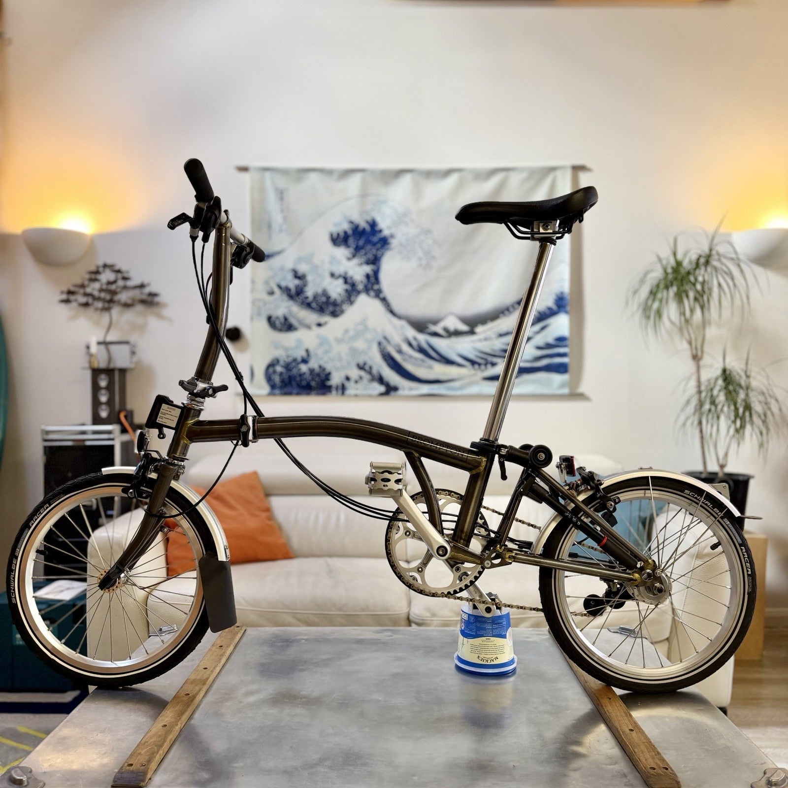 L@@K… Brompton C-Line 6 Speed Low Handlebar Rare Clear Lacquer Finish - New :)