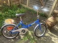 IKEA Retro Kitsch Folding Bike, blue and yellow