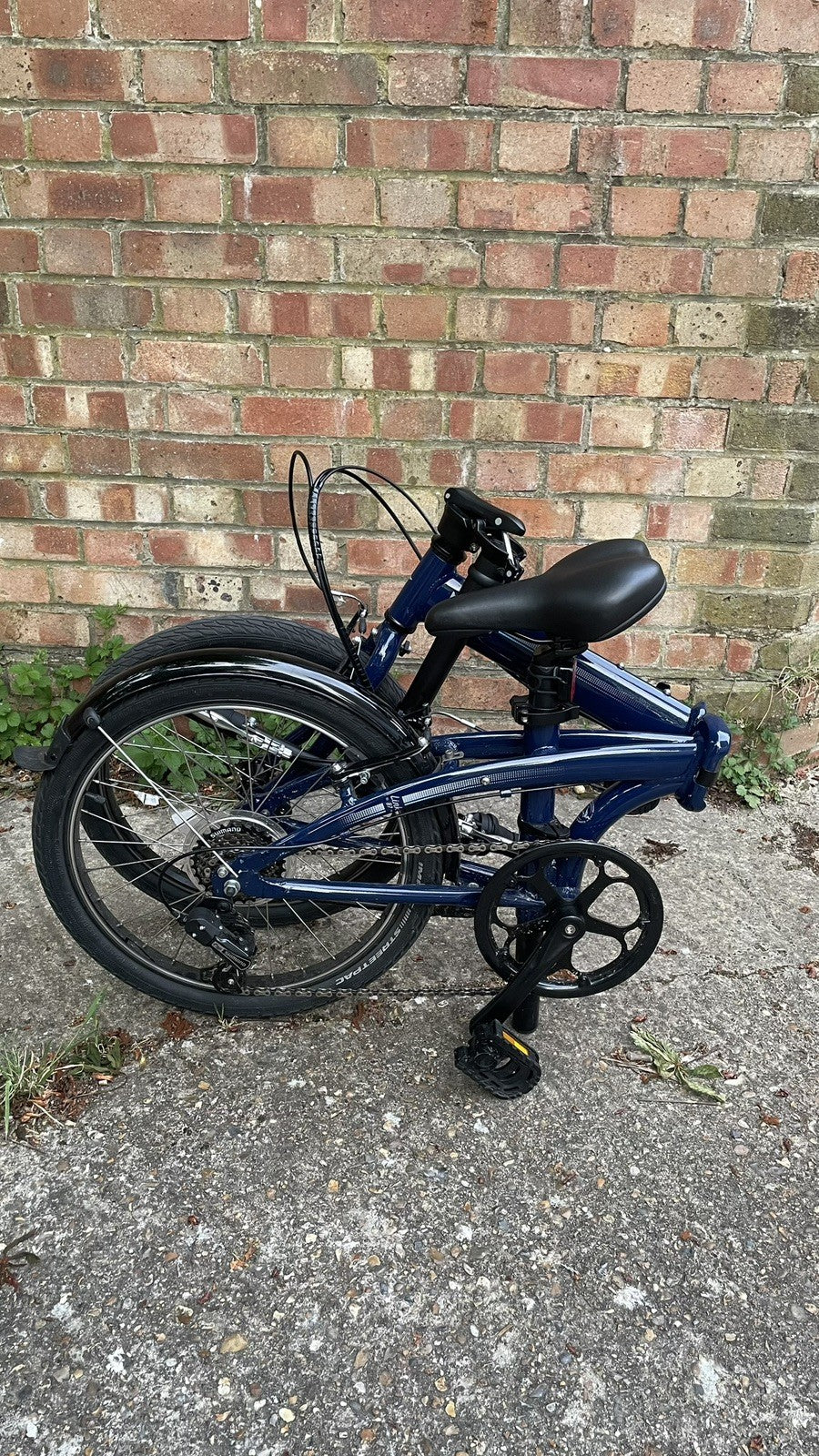 Tern Folding Bike 20in Blue/Black Flat Bar V-Brakes Mudguards Kickstand