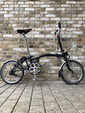 Brompton Black 3 Speed Mid M3L with Brooks Saddle & Grips - WORLDWIDE DELIVERY