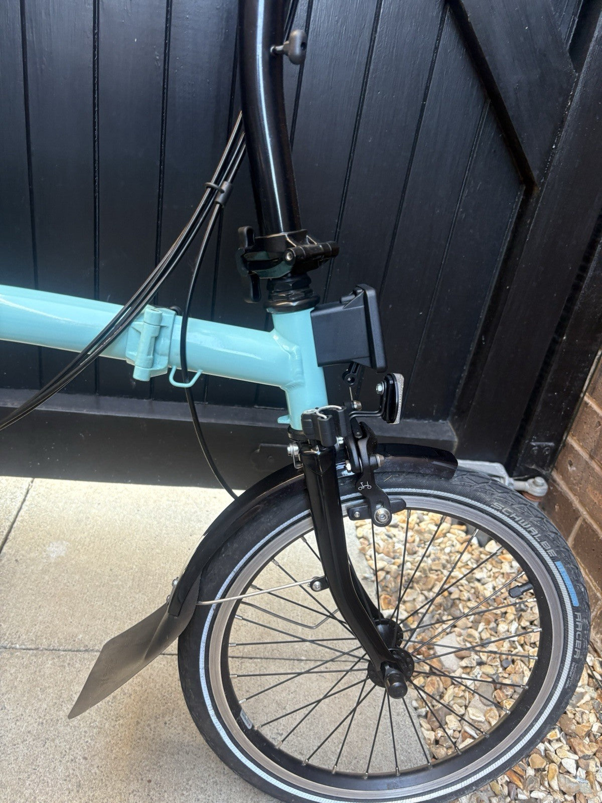 Brompton folding bike 6 speed c line black edition Turkish green - extras