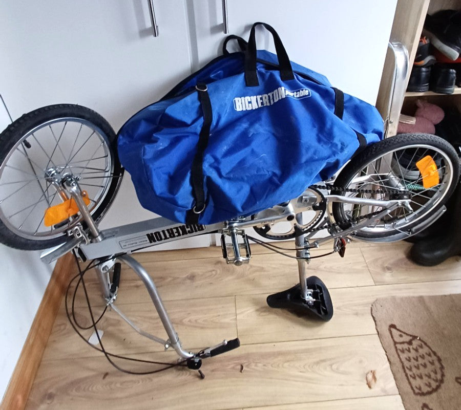 Vintage Bickerton Classic Folding Bike With Original Carrying Bag- Collectible