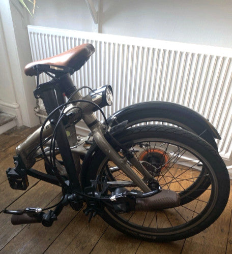 Btwin Tilt 900 Folding Bike 9 Speed Lightweight with Pannier rack