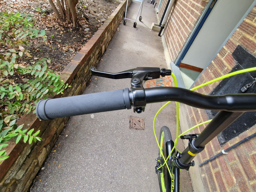 BELDERIA X7 20in Folding Bike Black/Green Disc Brakes Rear Rack Mudguards